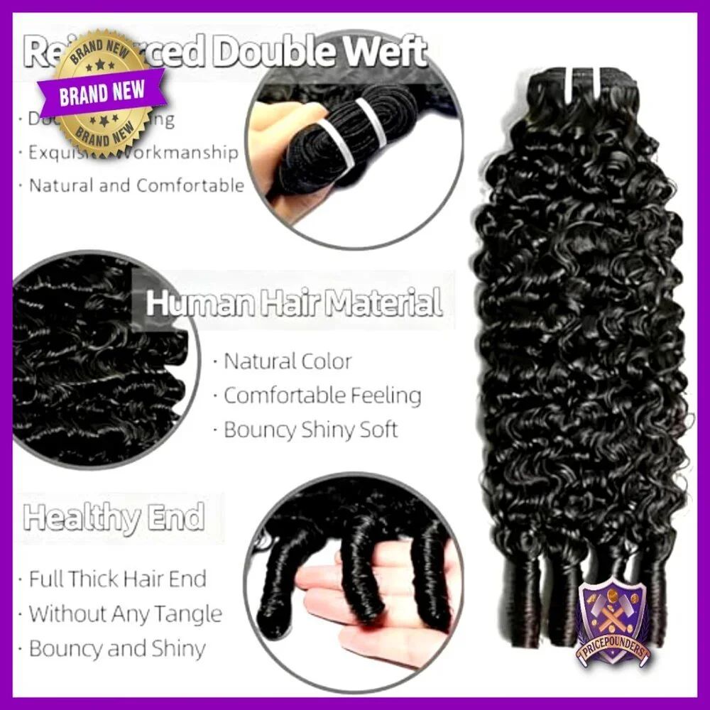 14-18 Inch Human Hair Extensions 3 Bundles Raw Remy Wet Wavy